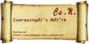 Cseresznyés Márk névjegykártya