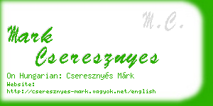 mark cseresznyes business card